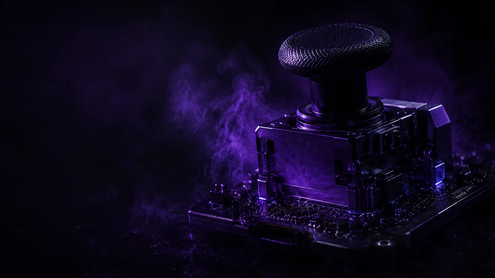 Module de joystick Hall Effect TMR monté sur circuit imprimé, éclairage violet